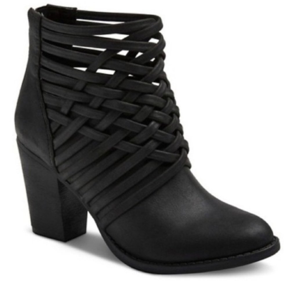 Women's Shiann Basket Weave Booties - Black